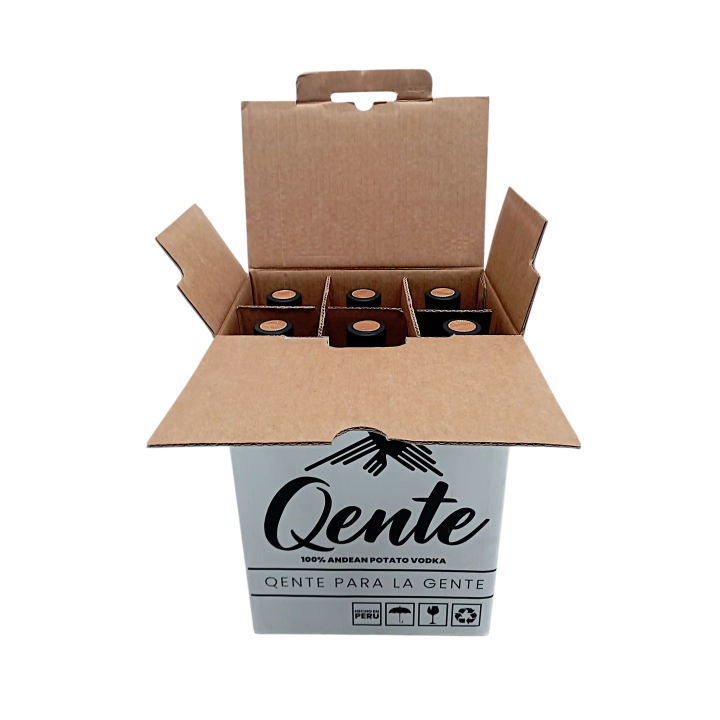 Vodka Qente artesanal caja 6x750ml